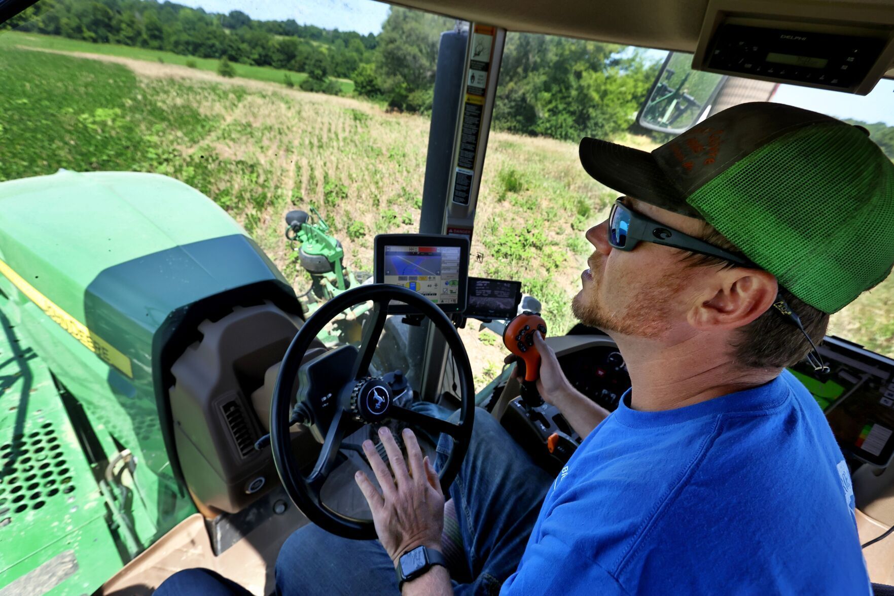GPS guides farm tractors through fields
